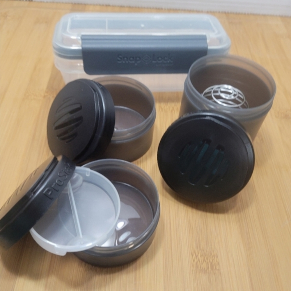 Blender Bottle ProStak Twist n Lock Storage Jar Expansion & Snap Lock Split ToGo